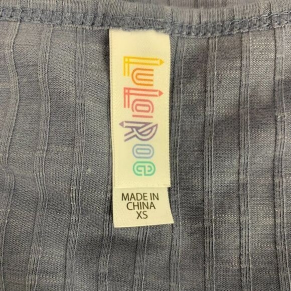 LuLaRoe Womens Grey Long Sleeve Ribbed Top Size XS - Picture 4 of 5